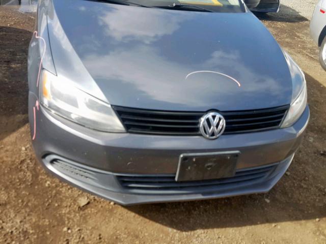 3VW1K7AJXBM021689 - 2011 VOLKSWAGEN JETTA BASE GRAY photo 9