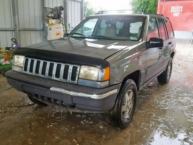 1J4GZ58Y3SC667099 - 1995 JEEP GRAND CHER GREEN photo 2