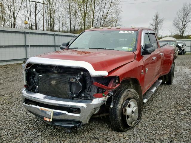 3D73Y4CL7AG194449 - 2010 DODGE RAM 3500 RED photo 2