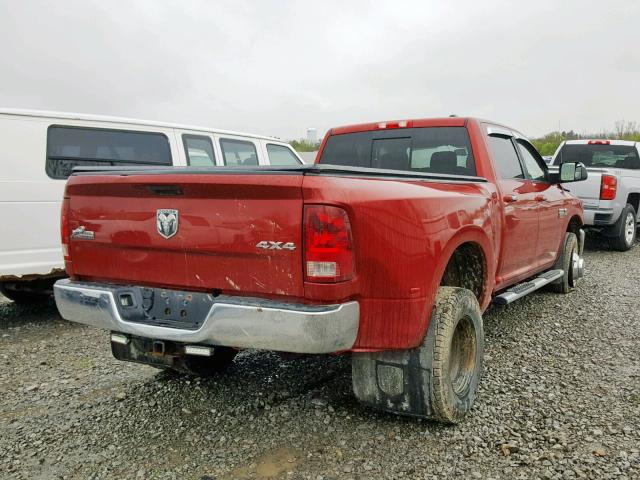 3D73Y4CL7AG194449 - 2010 DODGE RAM 3500 RED photo 4