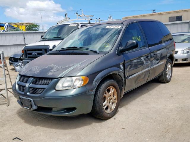 1D4GP25R23B246427 - 2003 DODGE CARAVAN SE GREEN photo 2