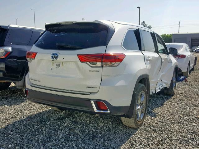 5TDDGRFH7HS026831 - 2017 TOYOTA HIGHLANDER WHITE photo 4