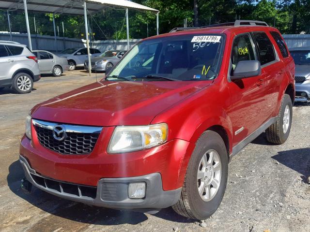 4F2CZ06128KM05652 - 2008 MAZDA TRIBUTE S RED photo 2