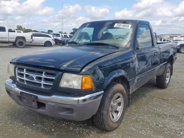 1FTYR10D22PA85936 - 2002 FORD RANGER GREEN photo 2