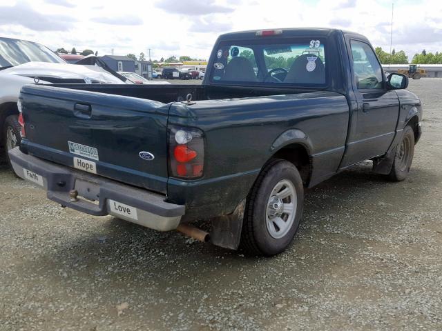 1FTYR10D22PA85936 - 2002 FORD RANGER GREEN photo 4