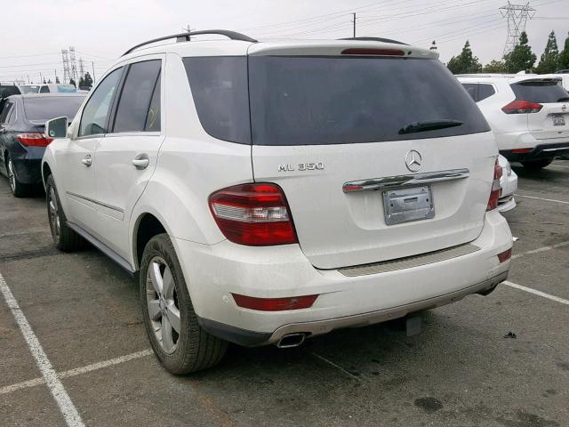 4JGBB5GB4BA745477 - 2011 MERCEDES-BENZ ML 350 WHITE photo 3