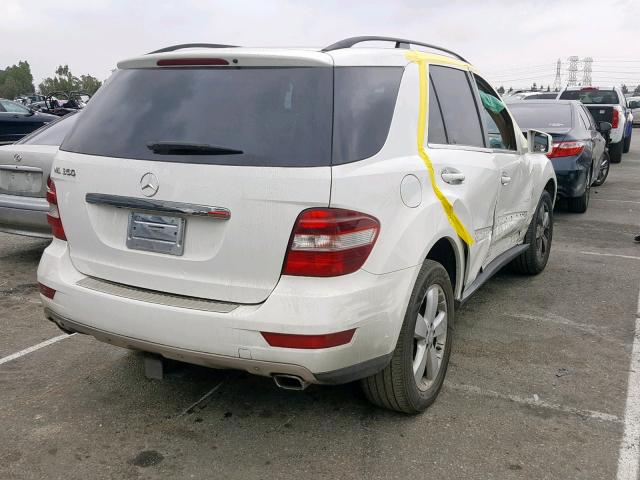 4JGBB5GB4BA745477 - 2011 MERCEDES-BENZ ML 350 WHITE photo 4