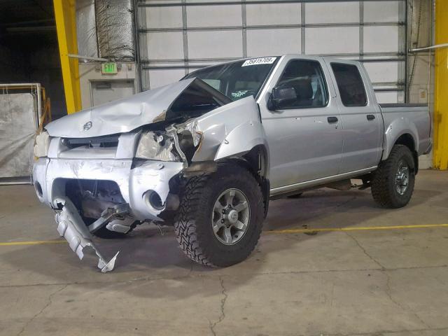 1N6ED27T84C443133 - 2004 NISSAN FRONTIER C SILVER photo 2