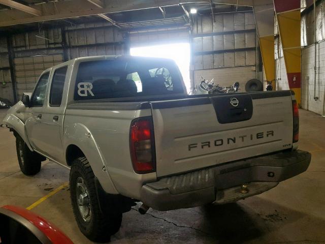 1N6ED27T84C443133 - 2004 NISSAN FRONTIER C SILVER photo 3