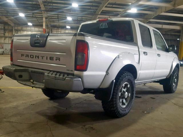 1N6ED27T84C443133 - 2004 NISSAN FRONTIER C SILVER photo 4