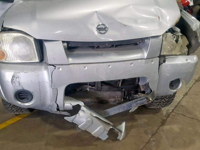 1N6ED27T84C443133 - 2004 NISSAN FRONTIER C SILVER photo 9