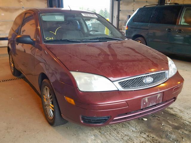 1FAHP31N77W339233 - 2007 FORD FOCUS ZX3 MAROON photo 1