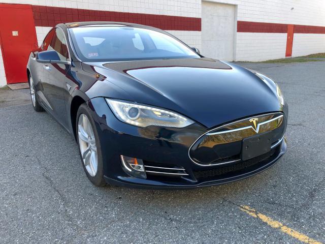 5YJSA1H12EFP35757 - 2014 TESLA MODEL S BLUE photo 3