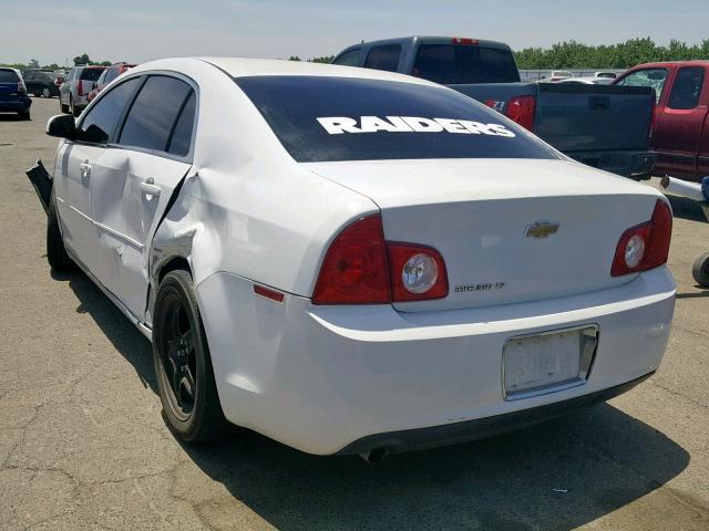 1G1ZC5EB8AF302147 - 2010 CHEVROLET MALIBU 1LT WHITE photo 3