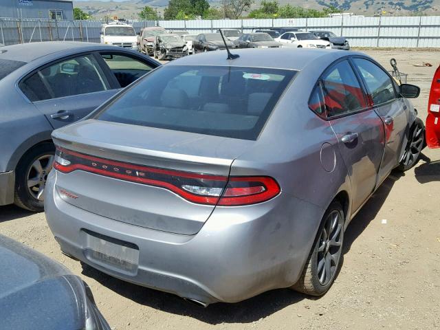 1C3CDFBB4FD302268 - 2015 DODGE DART SXT SILVER photo 4