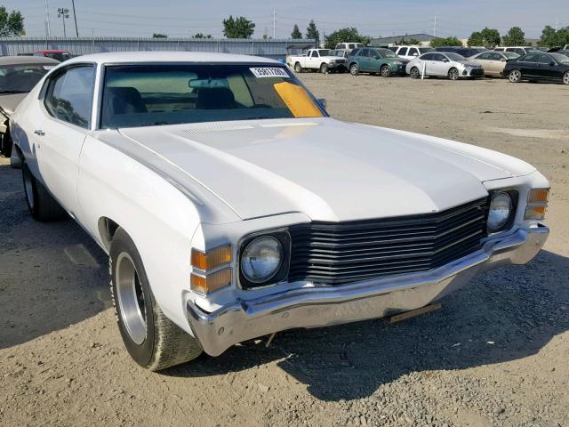 1D37H2L564485 - 1972 CHEVROLET CHEVELLE WHITE photo 1