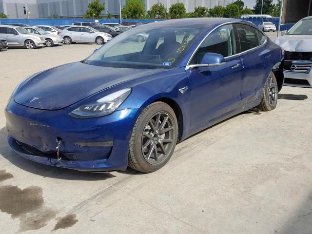 5YJ3E1EAXJF037534 - 2018 TESLA MODEL 3 BLUE photo 2