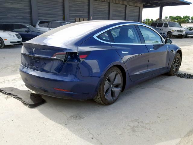 5YJ3E1EAXJF037534 - 2018 TESLA MODEL 3 BLUE photo 4