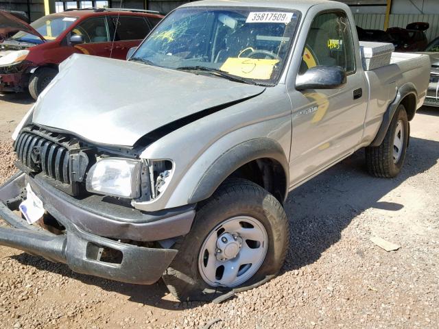 5TENM92N82Z084319 - 2002 TOYOTA TACOMA PRE SILVER photo 2