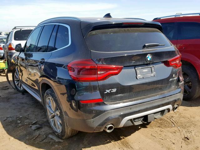 5UXTR9C52JLD69751 - 2018 BMW X3 XDRIVE3 BLACK photo 3