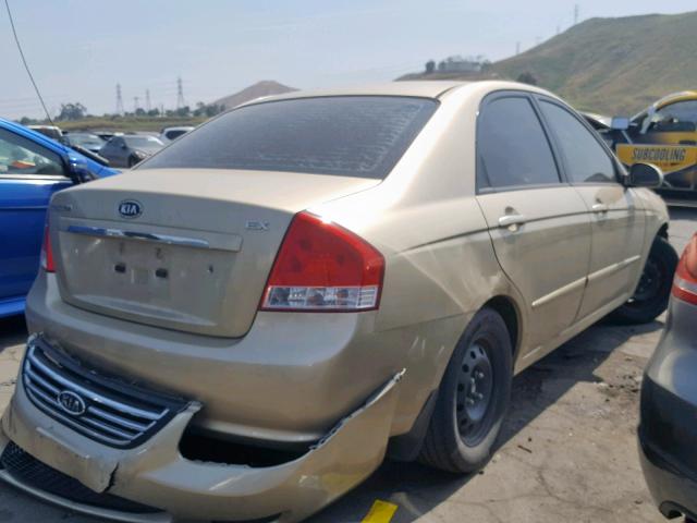 KNAFE222795657722 - 2009 KIA SPECTRA EX GOLD photo 4