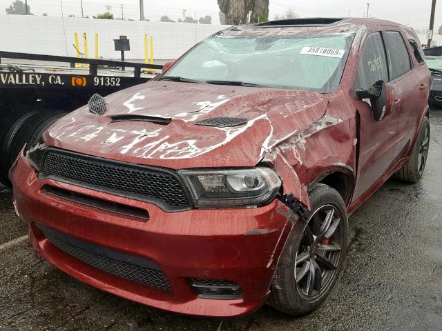 1C4SDJGJ0JC266068 - 2018 DODGE DURANGO SR BURGUNDY photo 2