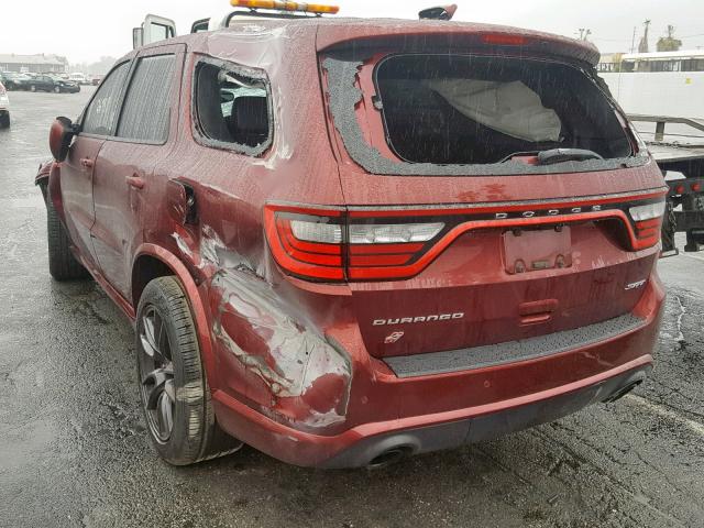 1C4SDJGJ0JC266068 - 2018 DODGE DURANGO SR BURGUNDY photo 3