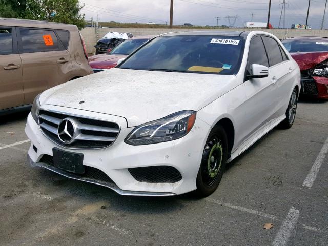 WDDHF5KB0EA790324 - 2014 MERCEDES-BENZ E 350 WHITE photo 2