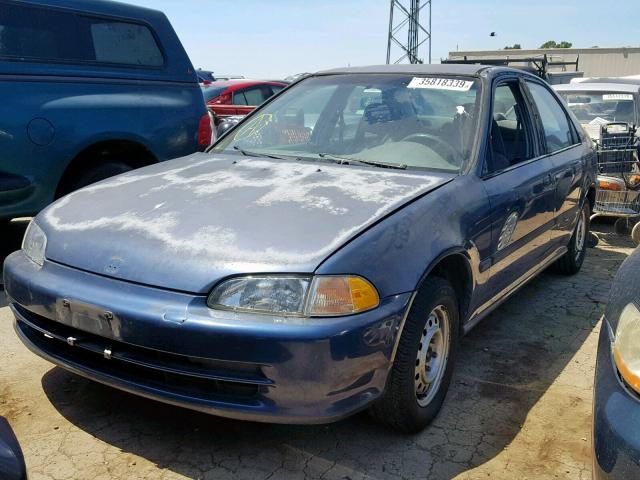 1HGEG8549RL028386 - 1994 HONDA CIVIC DX BLUE photo 2