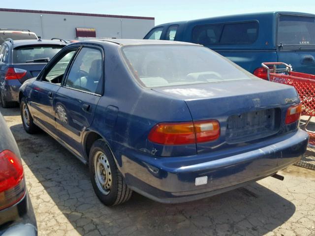 1HGEG8549RL028386 - 1994 HONDA CIVIC DX BLUE photo 3