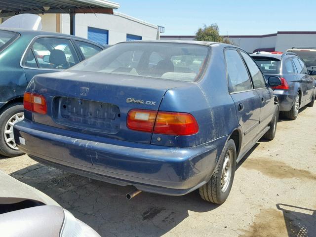 1HGEG8549RL028386 - 1994 HONDA CIVIC DX BLUE photo 4