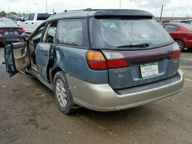 4S3BH665927652536 - 2002 SUBARU LEGACY OUT GREEN photo 3