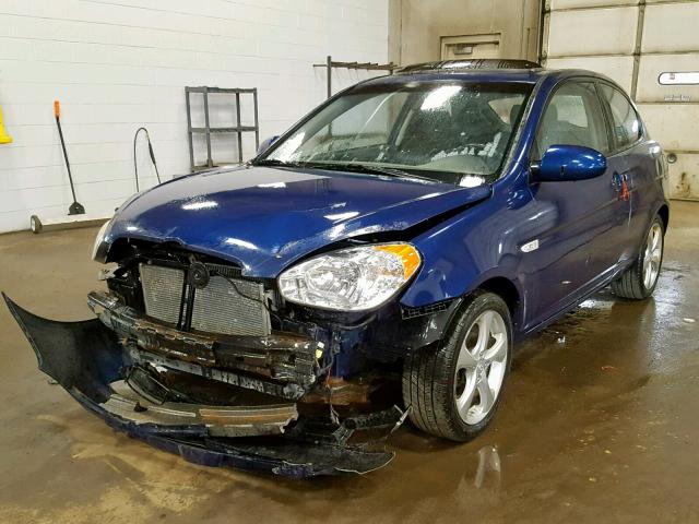 KMHCN36C28U067216 - 2008 HYUNDAI ACCENT SE BLUE photo 2