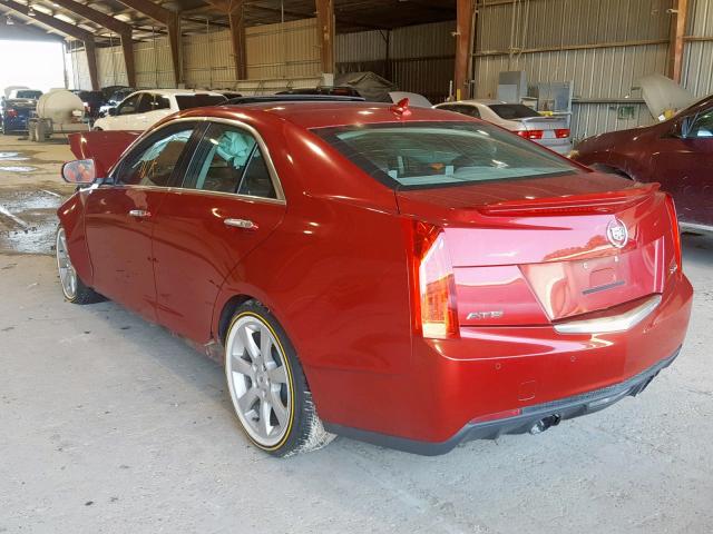 1G6AC5SX0D0151996 - 2013 CADILLAC ATS PERFOR RED photo 3
