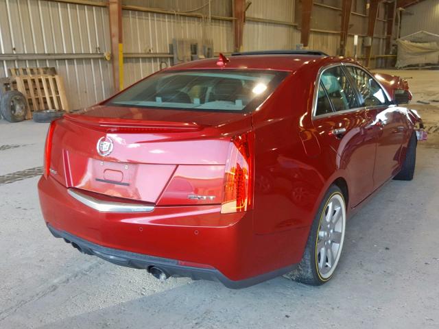 1G6AC5SX0D0151996 - 2013 CADILLAC ATS PERFOR RED photo 4