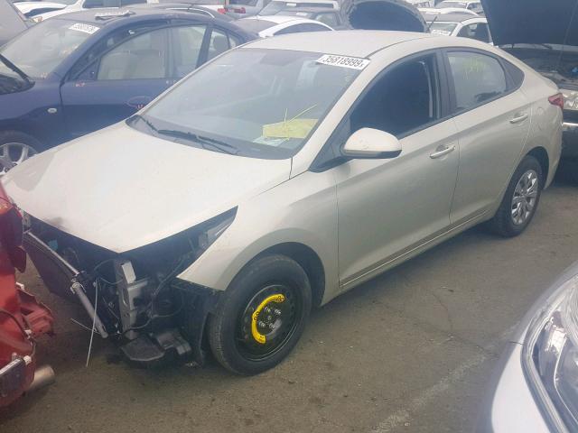 3KPC24A3XKE049840 - 2019 HYUNDAI ACCENT SE TAN photo 2