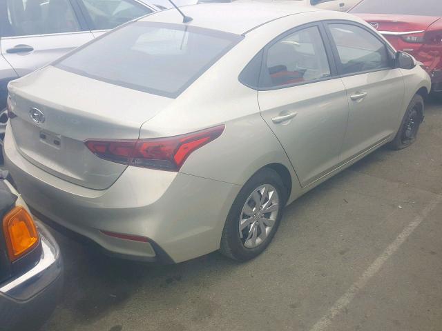 3KPC24A3XKE049840 - 2019 HYUNDAI ACCENT SE TAN photo 4