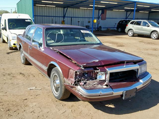 1LNCM81F5LY799195 - 1990 LINCOLN TOWN CAR MAROON photo 1