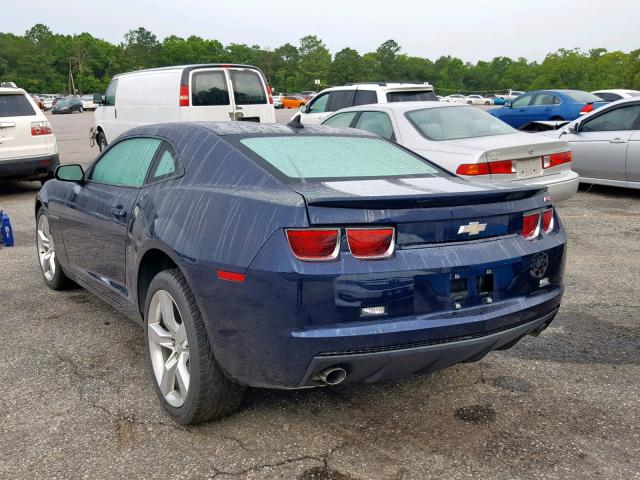 2G1FB1EV4A9198953 - 2010 CHEVROLET CAMARO LT BLUE photo 3