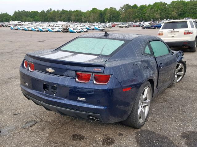 2G1FB1EV4A9198953 - 2010 CHEVROLET CAMARO LT BLUE photo 4