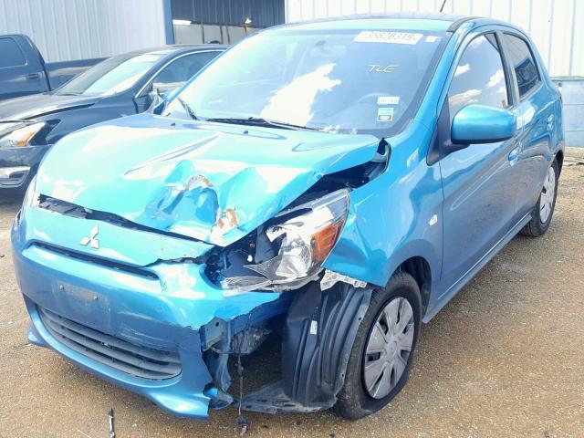 ML32A3HJ5FH004482 - 2015 MITSUBISHI MIRAGE DE BLUE photo 2