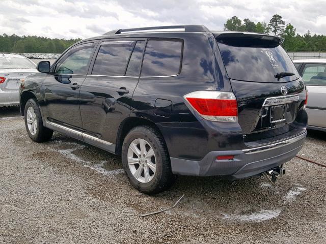 5TDZK3EH7BS030193 - 2011 TOYOTA HIGHLANDER BLACK photo 3