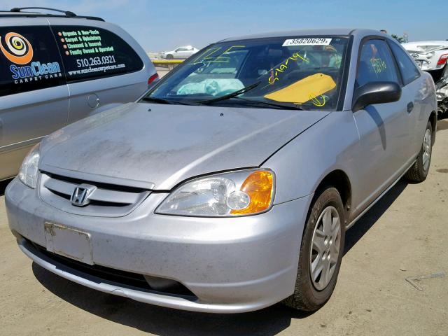 1HGEM21283L084286 - 2003 HONDA CIVIC DX SILVER photo 2