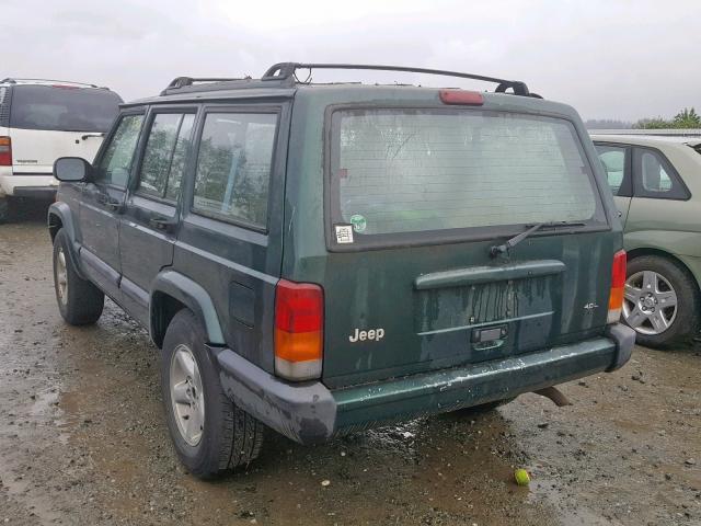 1J4FT68S8XL591143 - 1999 JEEP CHEROKEE S GREEN photo 3