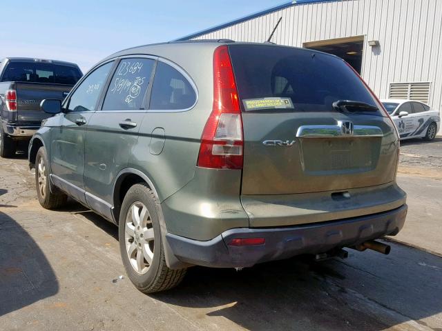 5J6RE38758L006330 - 2008 HONDA CR-V EXL GREEN photo 3