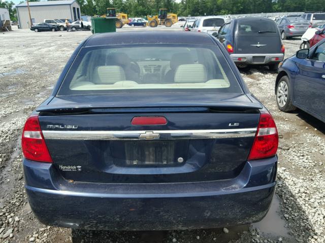 1G1ZS58F67F187445 - 2007 CHEVROLET MALIBU LS BLUE photo 9