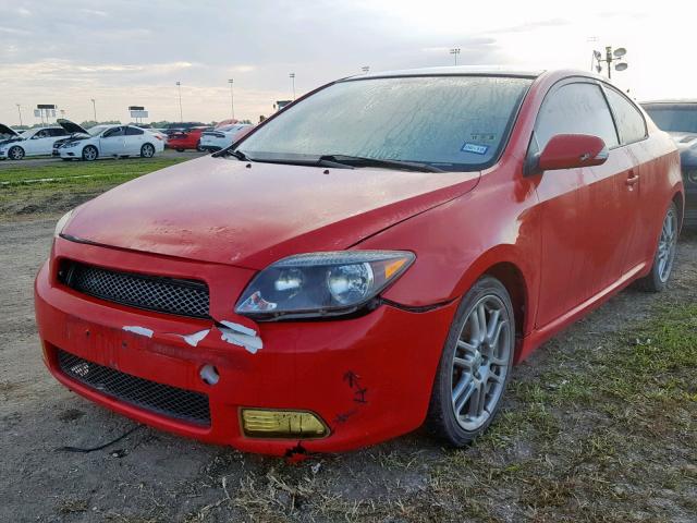 JTKDE177750058988 - 2005 TOYOTA SCION TC RED photo 2