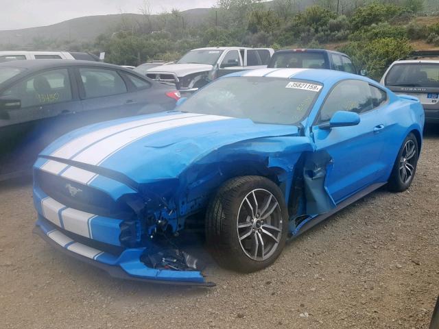 1FA6P8CF8H5266343 - 2017 FORD MUSTANG GT BLUE photo 2