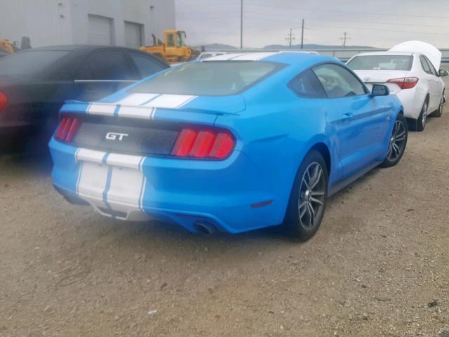 1FA6P8CF8H5266343 - 2017 FORD MUSTANG GT BLUE photo 4