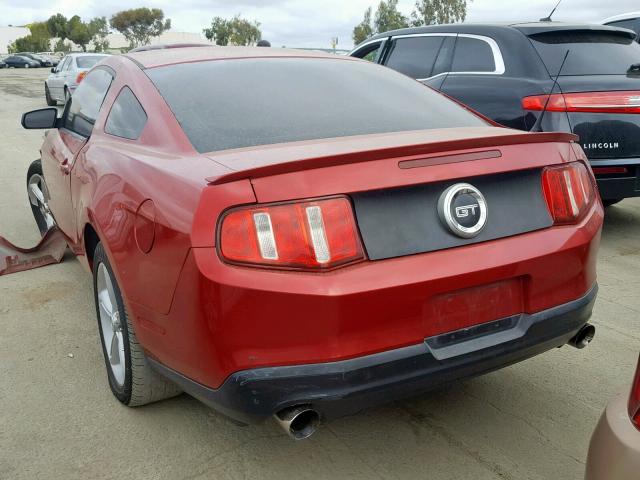 1ZVBP8CH7A5175206 - 2010 FORD MUSTANG GT RED photo 3